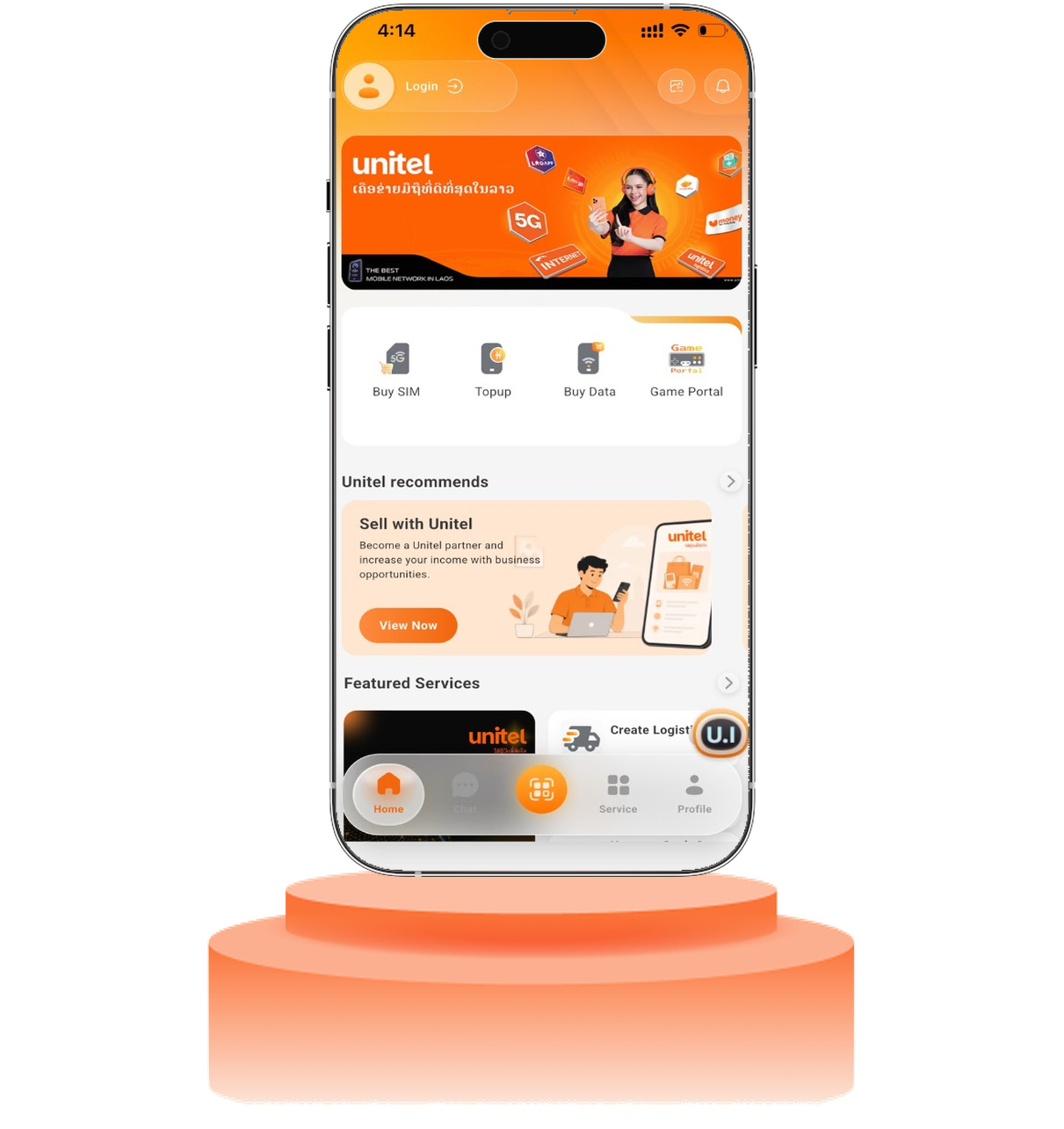 Unitel Group mockup